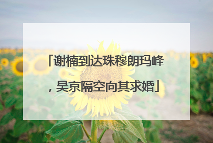 谢楠到达珠穆朗玛峰，吴京隔空向其求婚